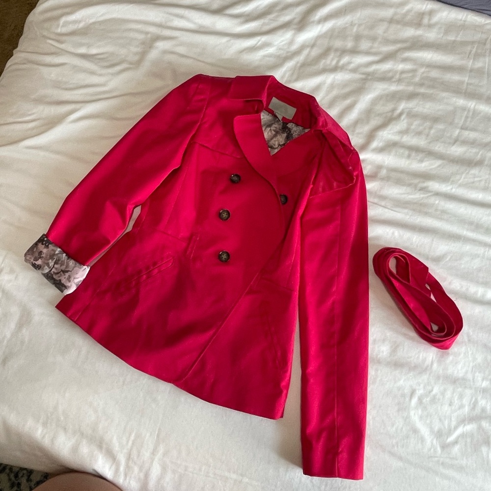 H&M Pink Blazer Jacket with Belt